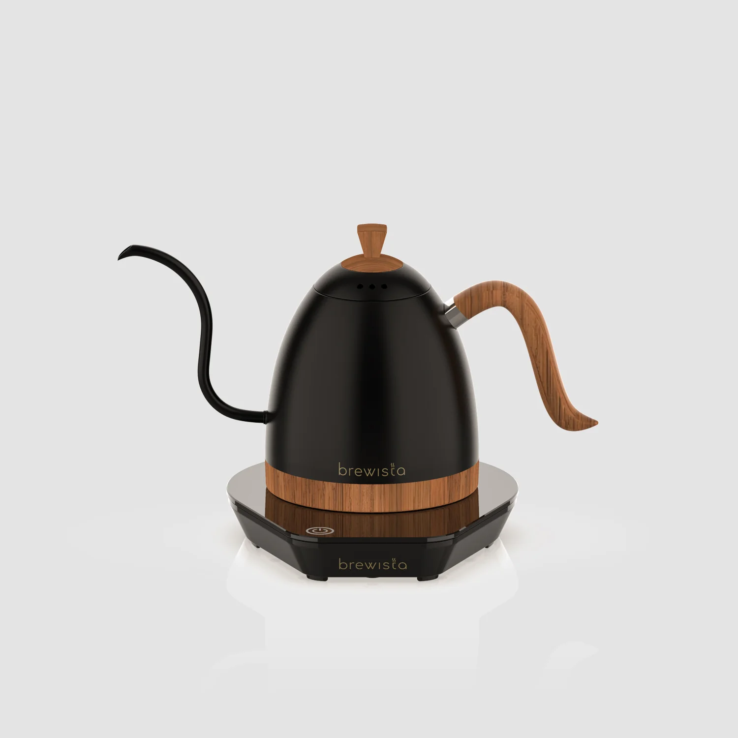Brewista - Artisan Gooseneck Kettle 0.6L (120V) - Matte Black - Black Base
