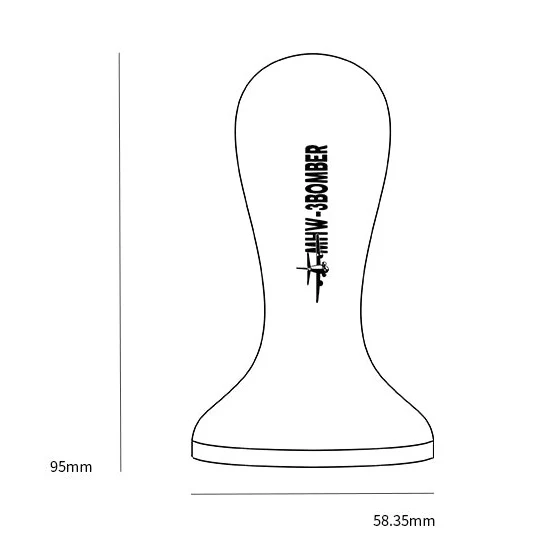 MHW-3BOMBER - Mirror Tamper | Walnut 58.35 mm - Image 5