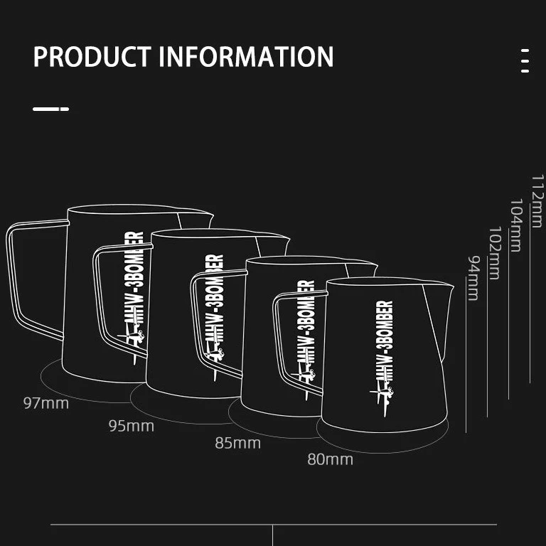 MHW-3BOMBER - 5.0 Milk Pitcher | 600 mL / 20 oz - 600 mL / Glossy - Image 8