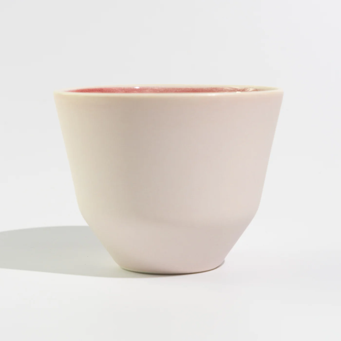 MK Studio - Matte Pink with Glossy Pink Inside | Handmade Porcelain Cup - S
