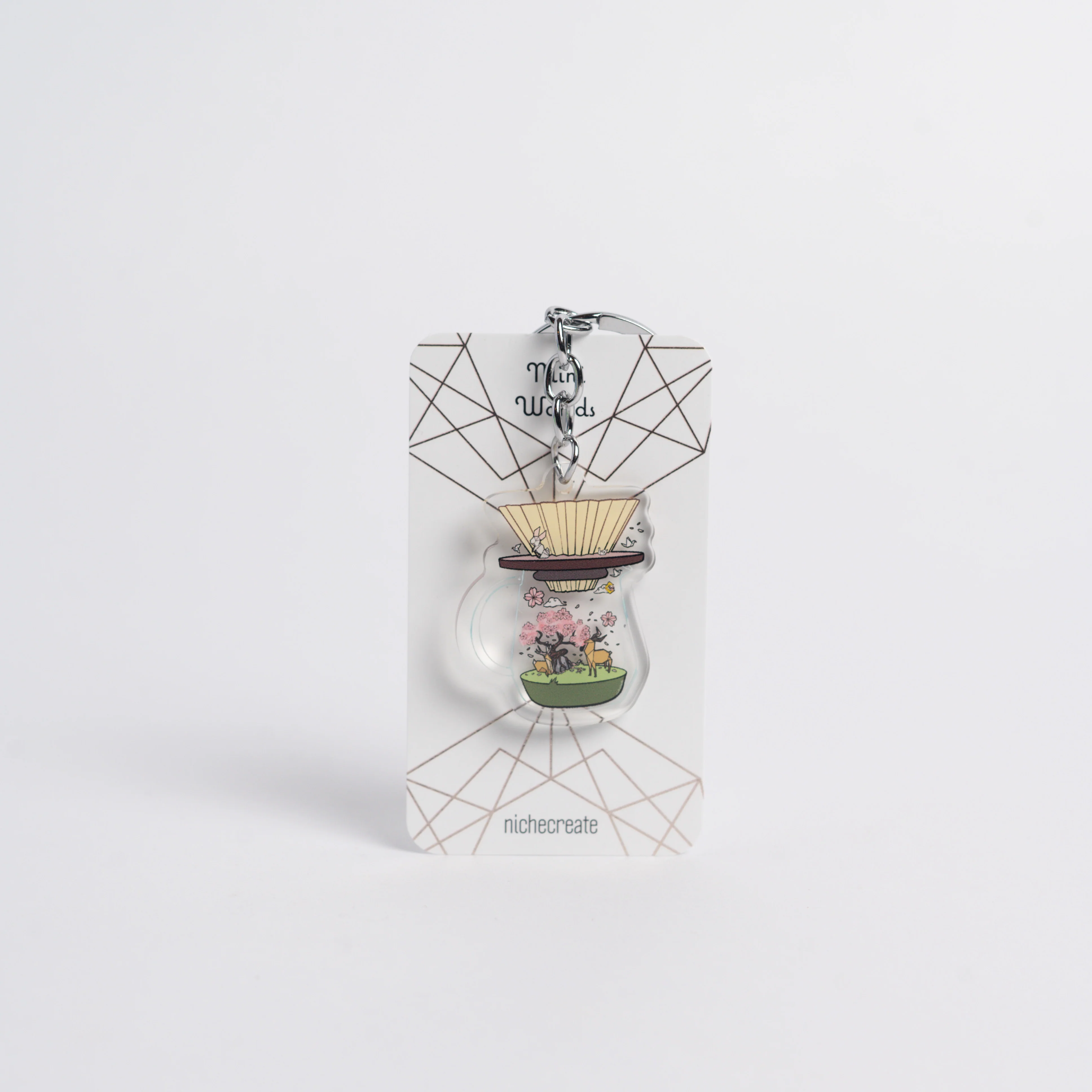 Niche Create - Origami Mini World Keychains - Orange Origami - Image 2