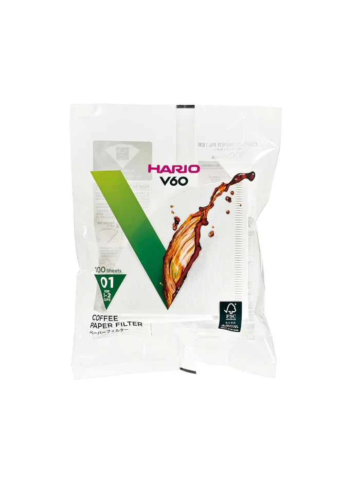 Hario - V60 01 Paper Filters - Hario 01 Natural