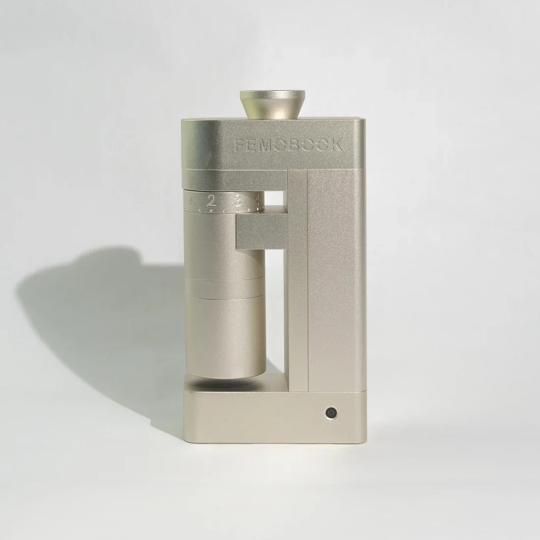 Garage Sale | Femobook A5 Rechargeable Electric Grinder - Like Brand New - Champagne Gold (New Batteries)
