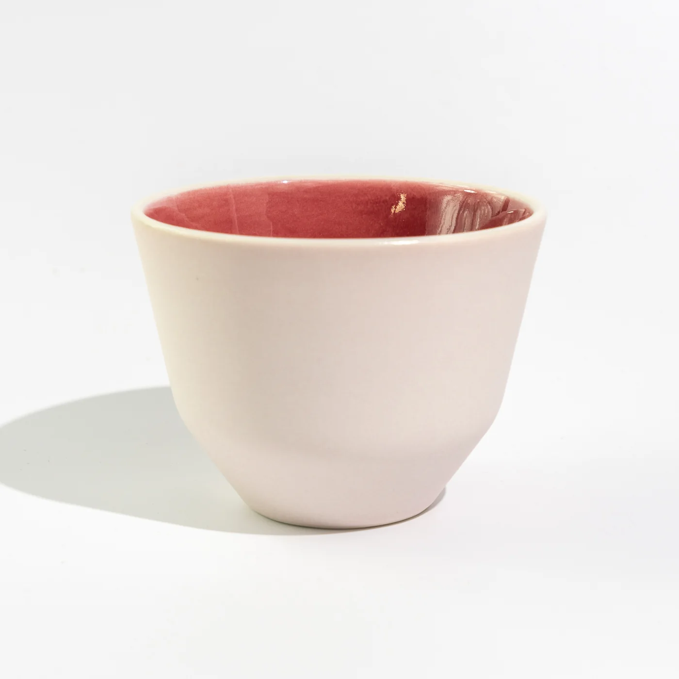 MK Studio - Matte Pink with Glossy Pink Inside | Handmade Porcelain Cup - A2 - Image 6