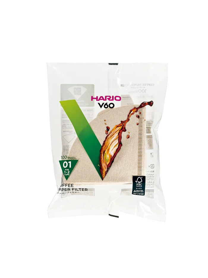 Hario - V60 01 Paper Filters - Hario 01 Natural - Image 2