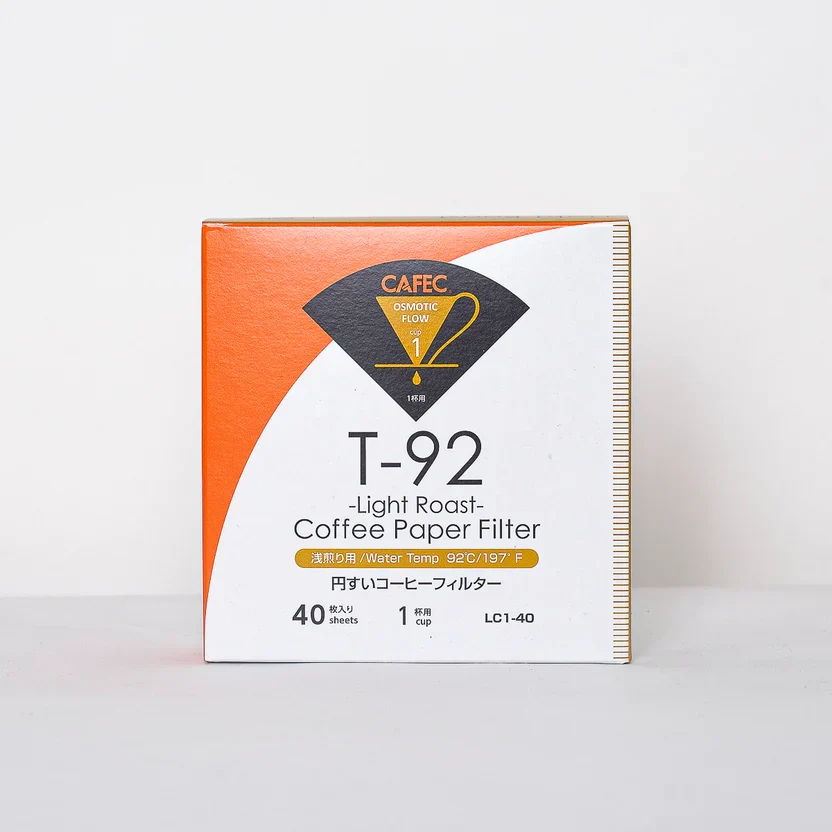 CAFEC - T-92 LIGHT Roast Coffee Paper Filter (box of 40) - 1 Cup - S