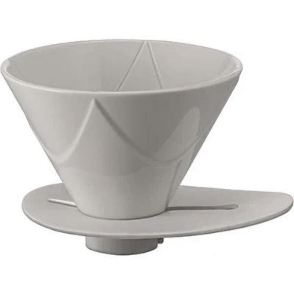 Hario - V60 One Pour Dripper Mugen - Ceramic | Plastic - Ceramic - White