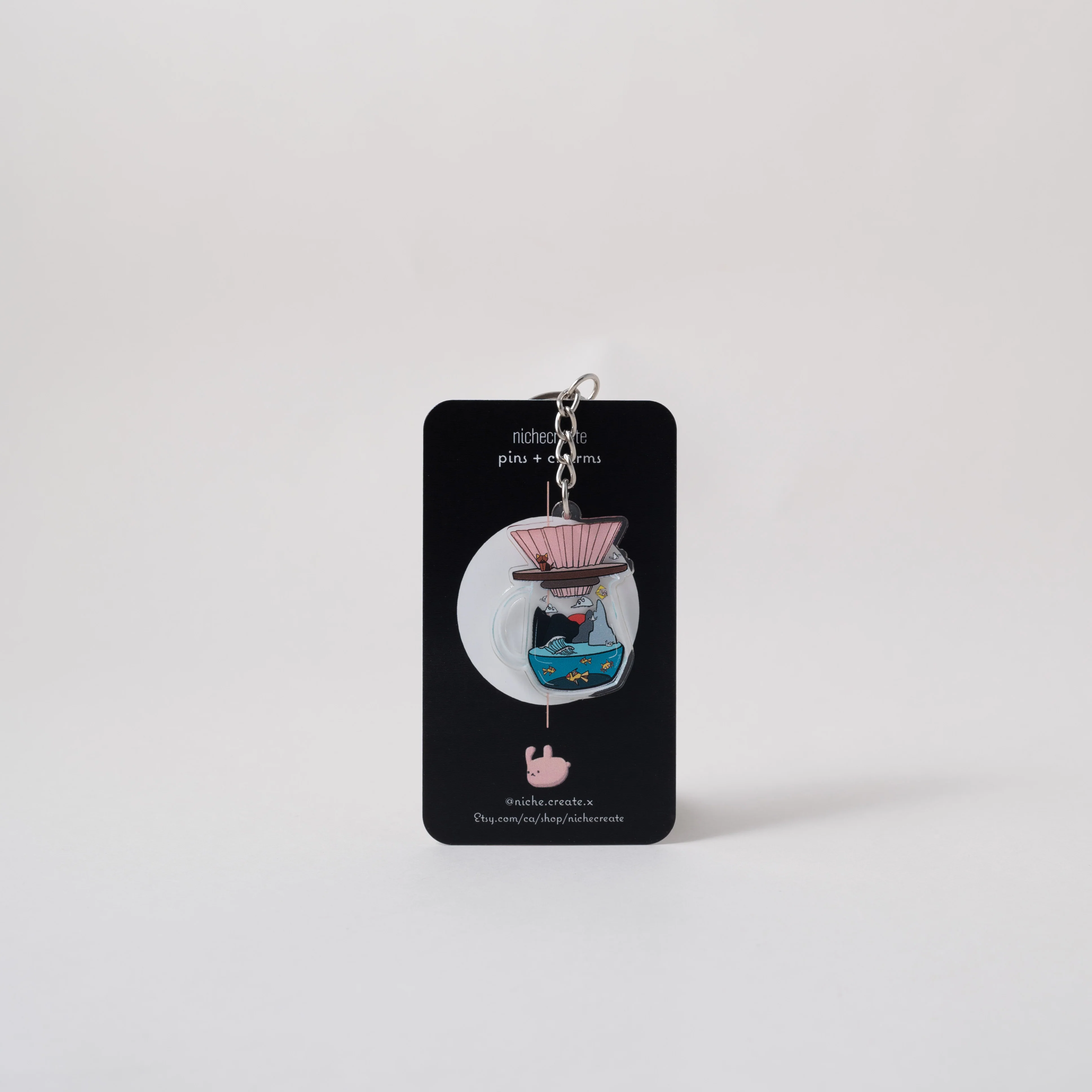 Niche Create - Origami Mini World Keychains - Orange Origami